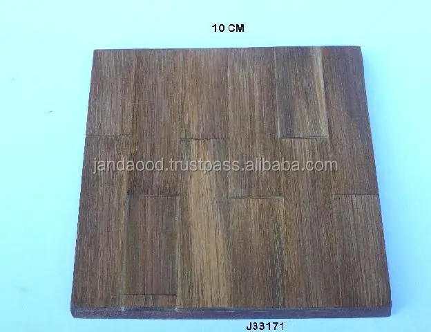
Bamboo wood mosaic coaster available in other finishes 