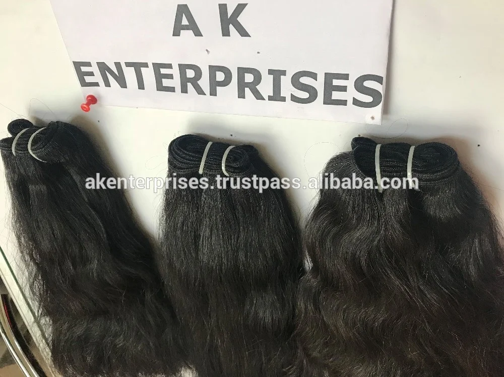 High Quality  Indian Hair Weaving One Pack For Head  Indian human hair extensions Temple Indian Hair