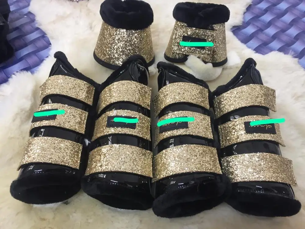 
Tendon Fabric Boots with Glitter 