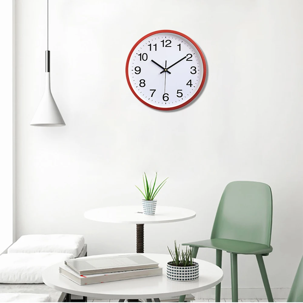 Бесшумные круглые Настенные часы из ПВХ для подарков, гостиной