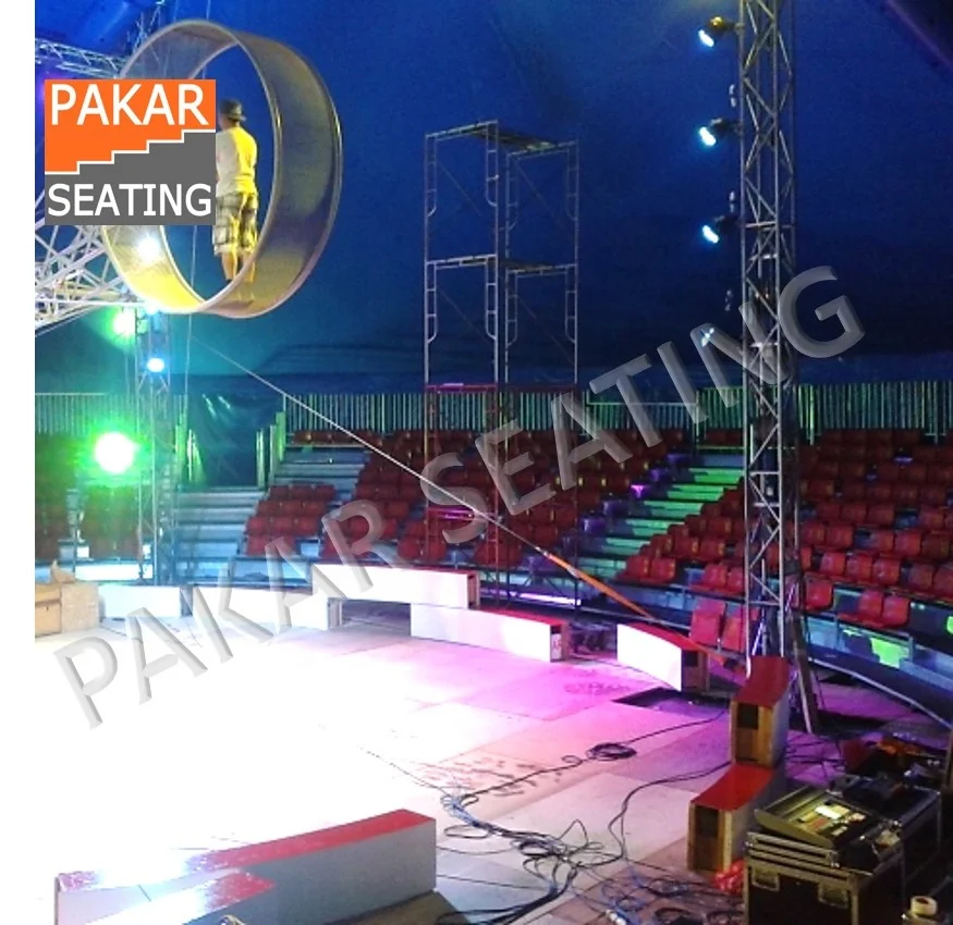 Indoor tiered circus  bleachers metal structural festival grandstand