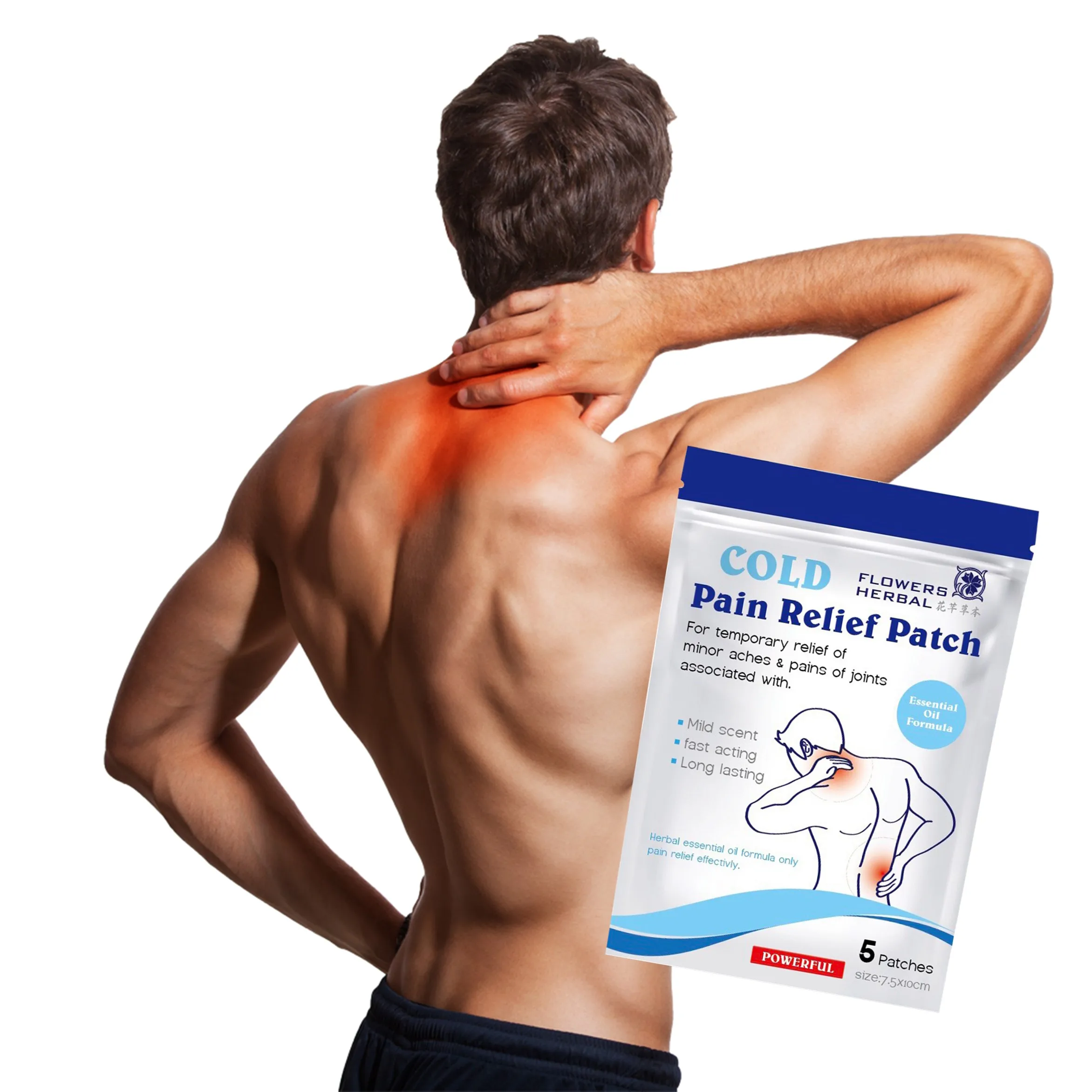 Custom back herbal enstrual heat pain relief patch