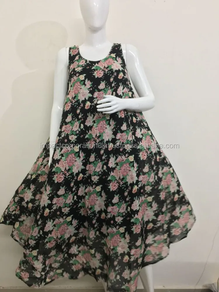 Coastline Exclusive Plaid Pattern Maxi Dress Casual Beach Umbrella Cut with Long Stretchable Lining Evening Collection