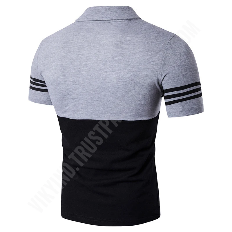 High Quality brand New arrival summer Men Casual Striped Polo Shirt
