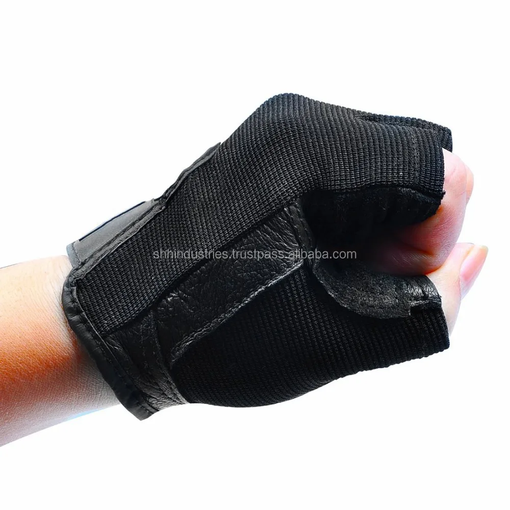 Mens Weight Lifting Gloves Leather Grip Gym Workout Crossfit Bodybuilding Fitness Gloves