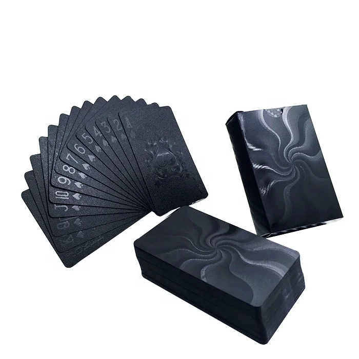 
GS-18036 Black Foil Playing Game Cards Custom Poker Cards For Gift 
