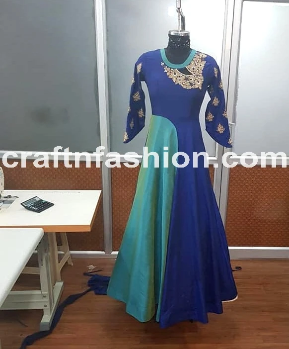 Exclusive Designer Gown - Party Wear Indian Designer Gown - Floor Touch Dress - Indian Ethnic Wedding Wear Dress