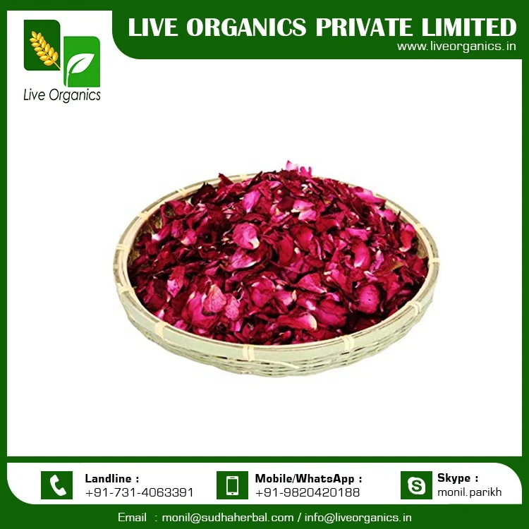 Органические сушеные красные лепестки роз по низкой цене