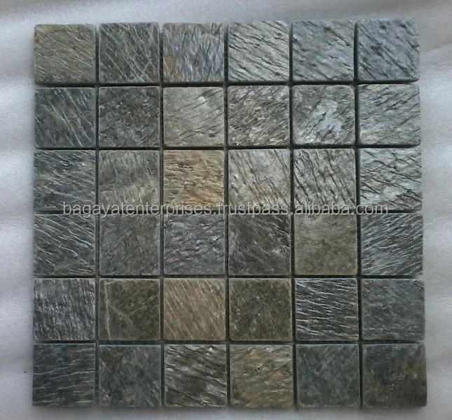 Deoli Green Slate Stone Mosaic Tile