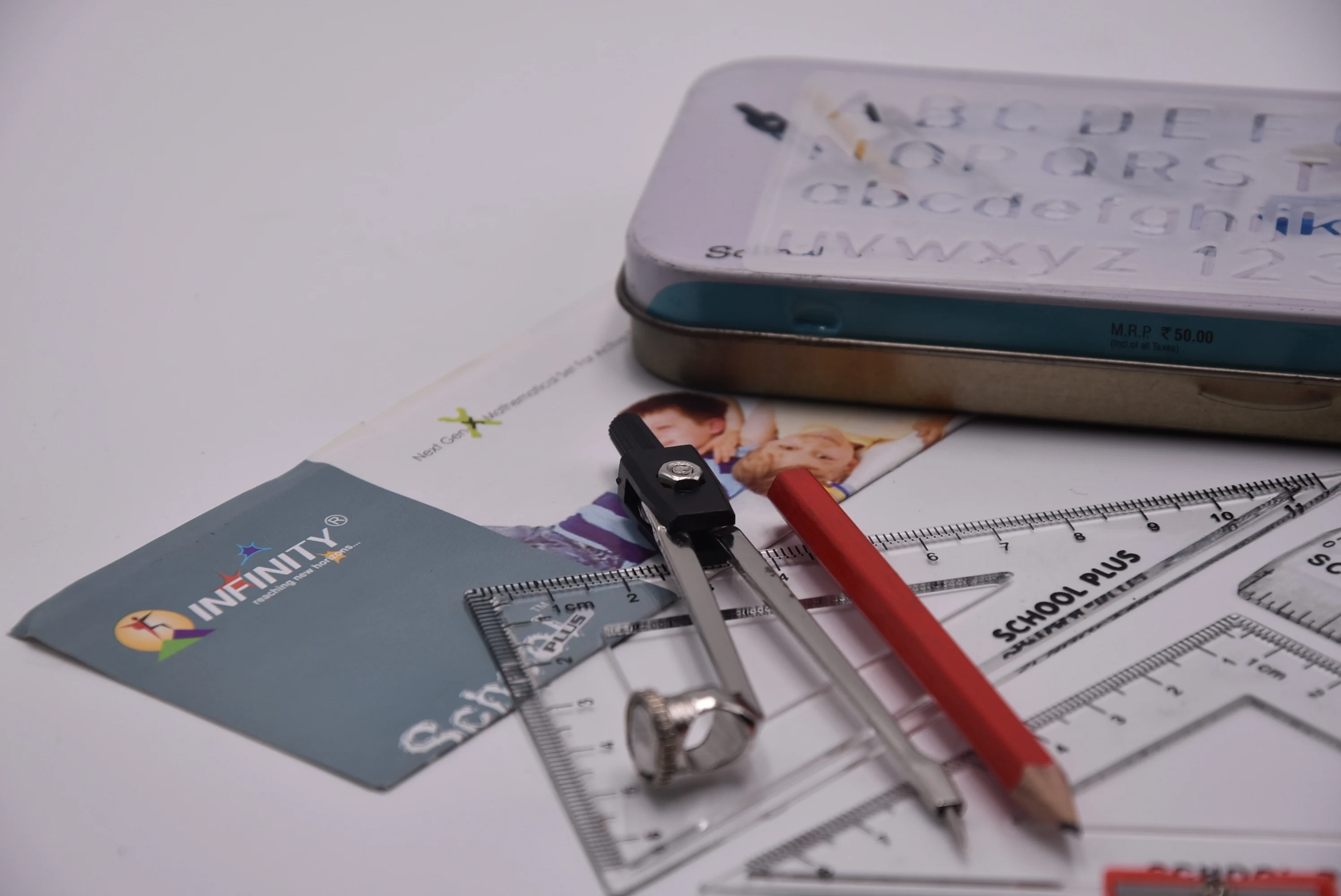 10pcs  geometry set metal math set back to school stationery goods