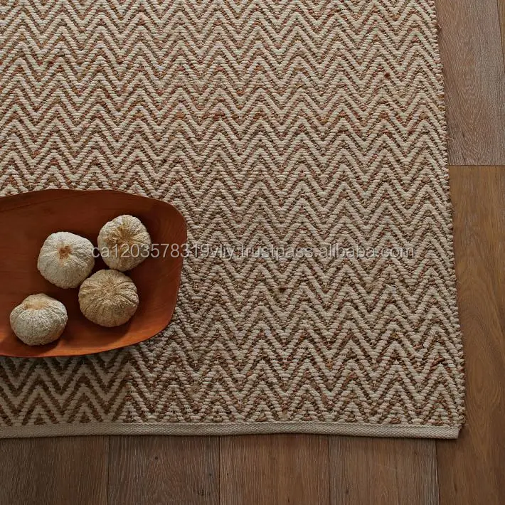 Jute Cotton Flat Weave Natural Handmade dhurrie Indian Carpet Rugs Luxury Hand Tufted Woven Rug