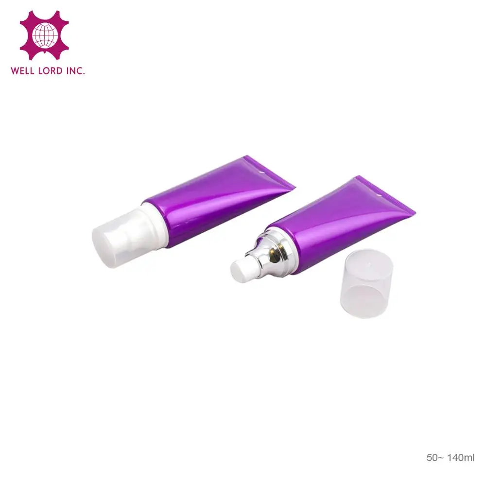100ml multi layer plastic tube packaging with 3 stainless steel roller ball applicator for body massage oil