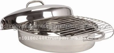 new fancy modern design Stainless Steel Roaster with Rack