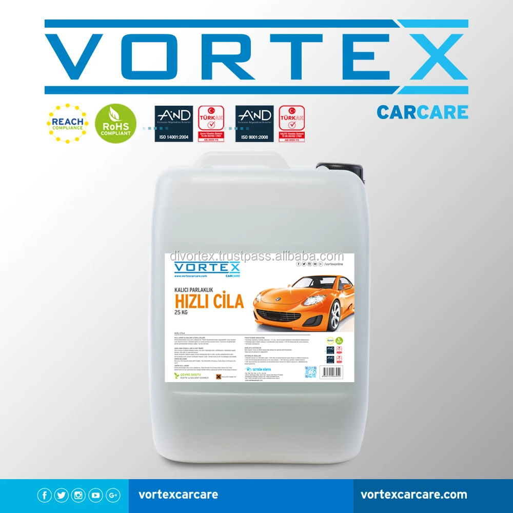 Быстрый воск Vortex для ухода за автомобилем 25 кг