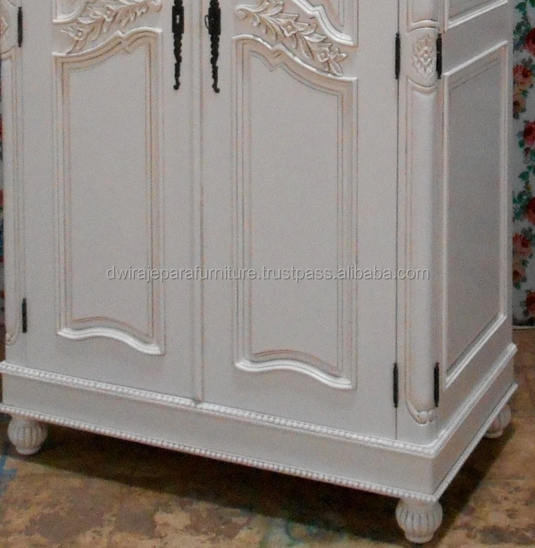White Bedroom Furniture of French Rococo Furniture Wardrobe