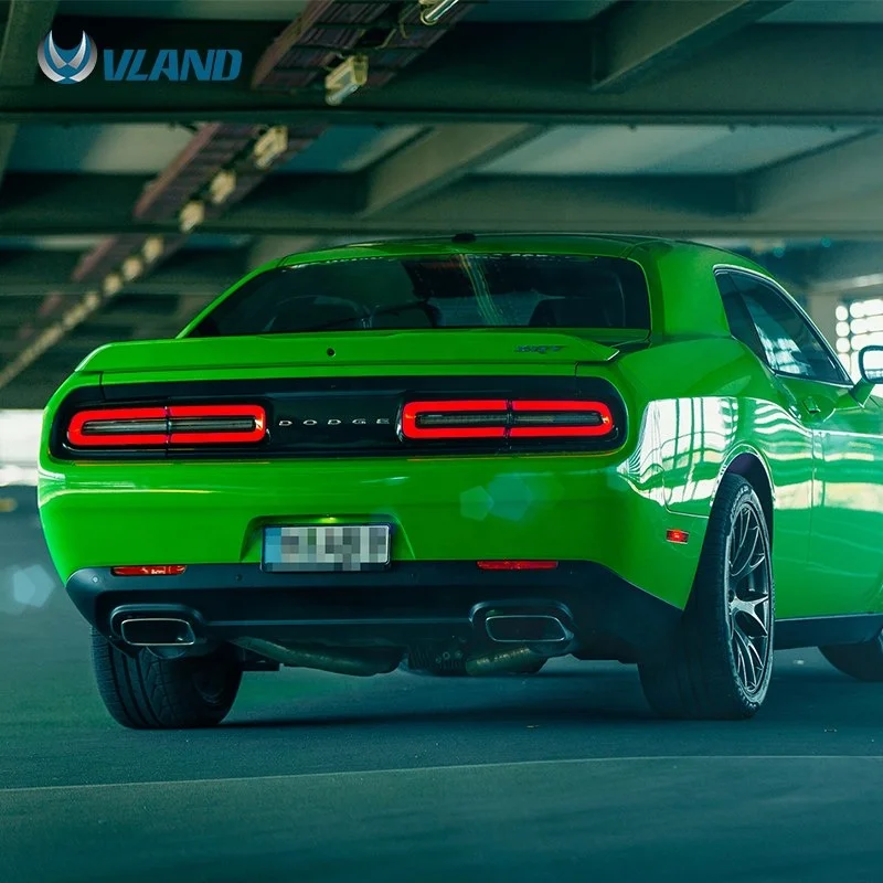 VLAND wholesales 3th Gen sequential taillights update to 2015 full led SRT R/T 2008-2014 tail light for dodge challenger