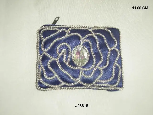Embroidery Work Rectangular Coin Holders Hand Made Available in Other Colours Also  Coin Holder