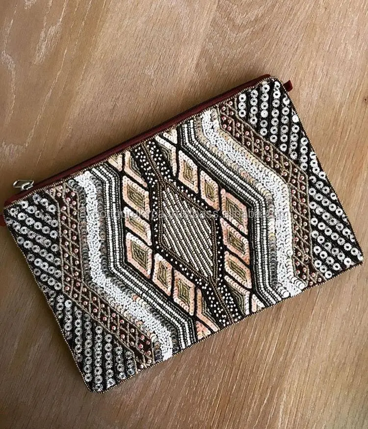 Designer Multi Beads Gypsy Boho ladies Clutch Bag wholesale for women