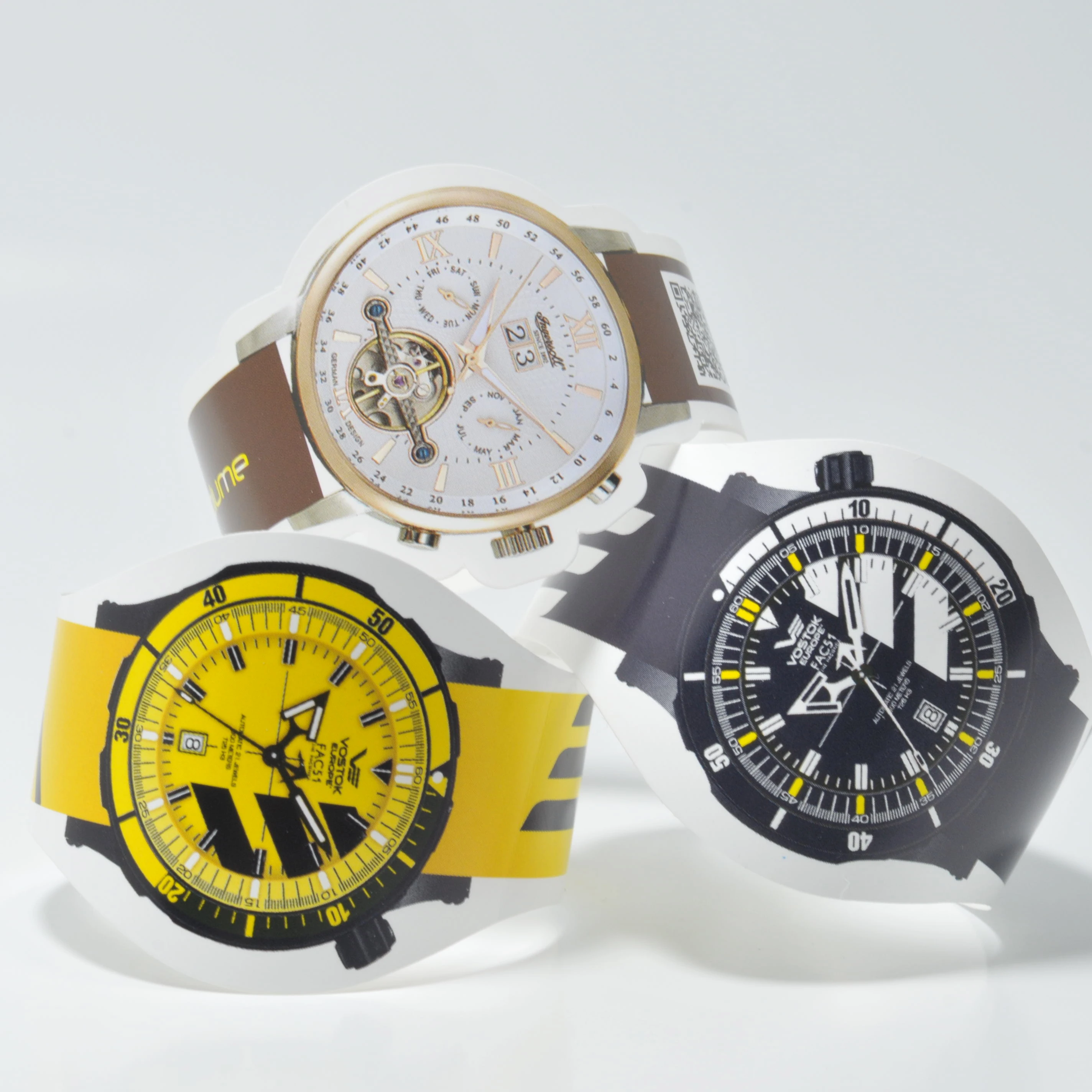 Watch shaped band promotion wristband CMYK Printing tyvek wristband customized wristband party supplies advertisement band