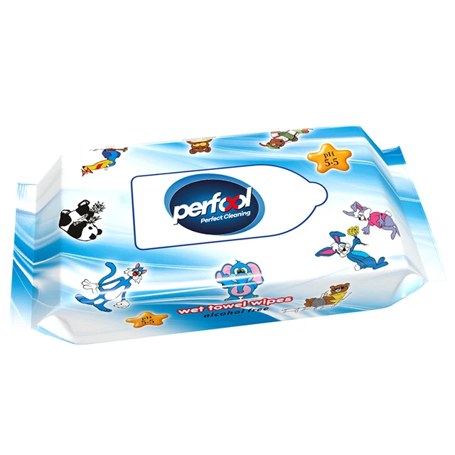 Perfool animals, chamomile,aloe vera wet wipes 72 pcs