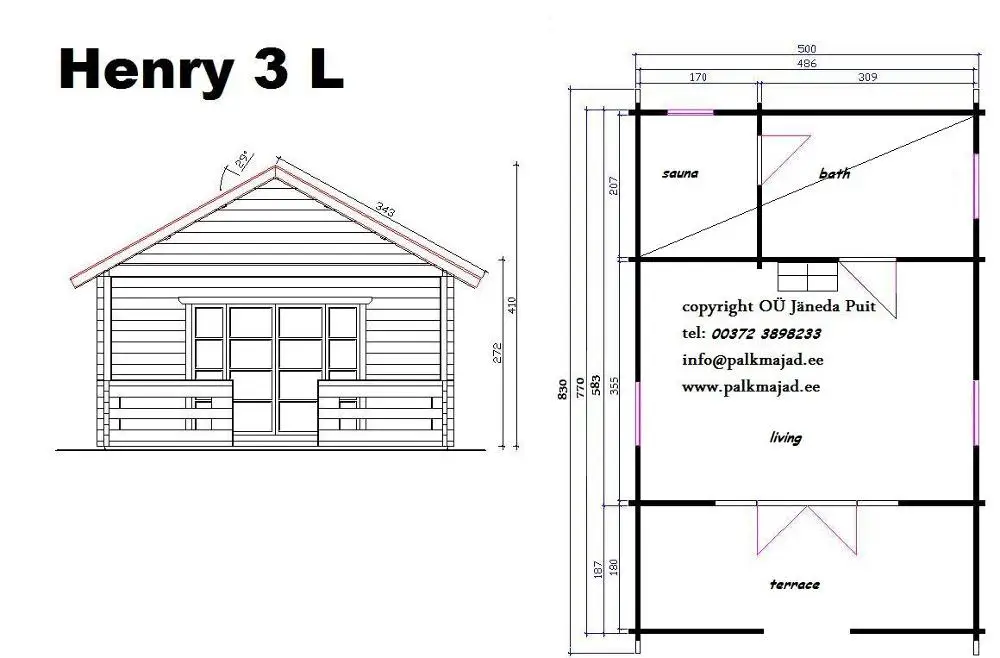 
home office annex building Hotel Log Cabin H3l Flat Packed EC5 C24 Flat Packed 