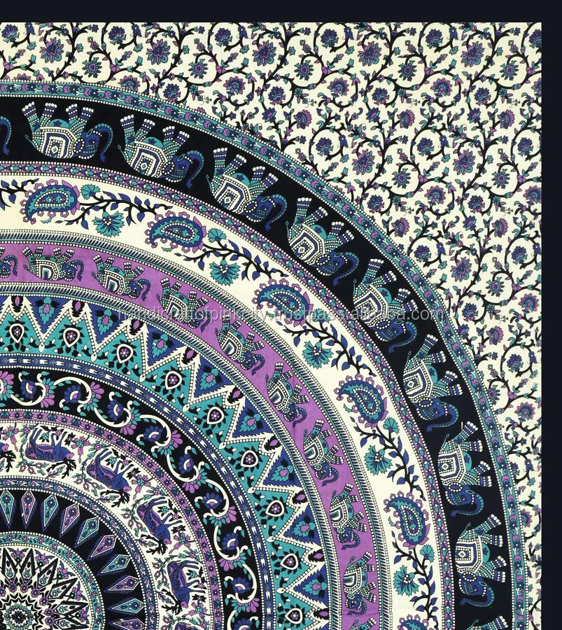 Mandala Print Bed Sheet Cotton Printed Tapestry 1