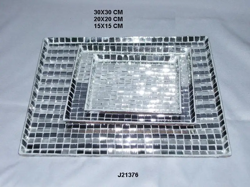 
Glass mosaic Iron plates in three sizes 
