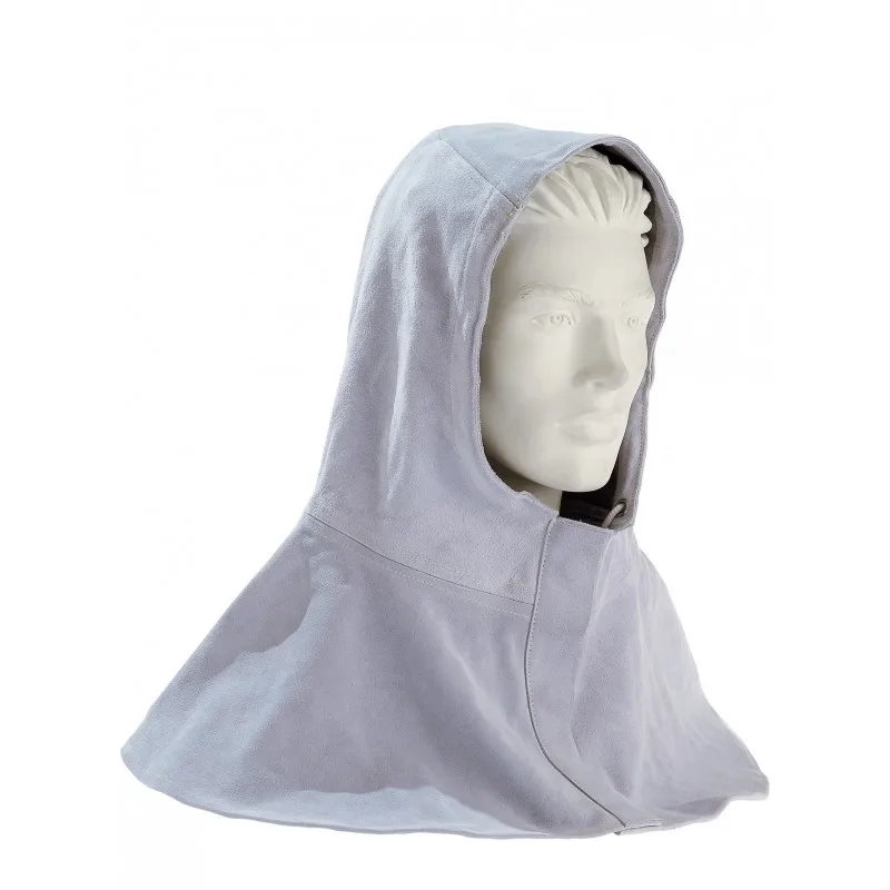 High Heat Resistant Cowhide Split Leather Welding Hood Heavy Duty Flame Retardant with Anti Static and Safety Features