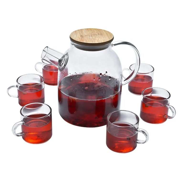 Multifunction Heat Resistant Clear High Borosilicate Tea Maker Glass Teapot