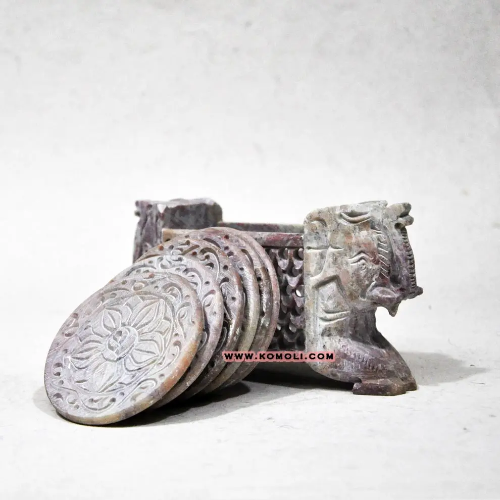 Hand carved small animal home decorative modern stone sculpture