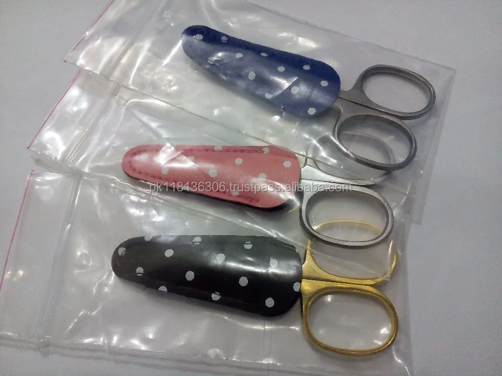 Straight Sharp Blade Scissor With Protective Scissors Case Multi Purpose Small Scissors