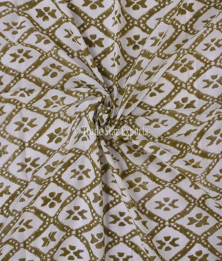 Sanganeri Ikat 100% Running Cotton Voile Fabric For Fashion Indian Home Decor Fabric For Art Upholstery Material For Sewing