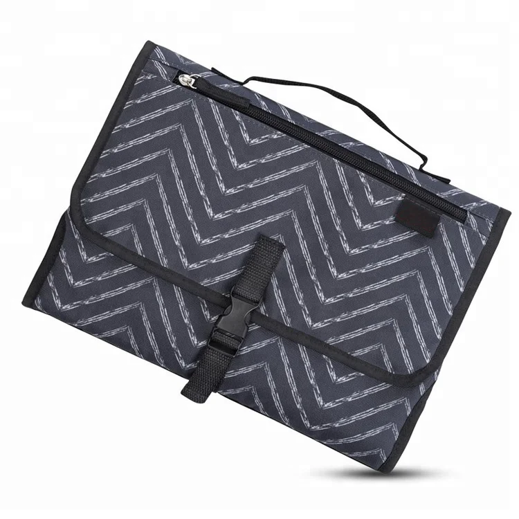 
Portable Home Travel Outside Changer Mat Baby Portable Diaper Changing Pad Diaper Pad with Head Cushion and Pockets 