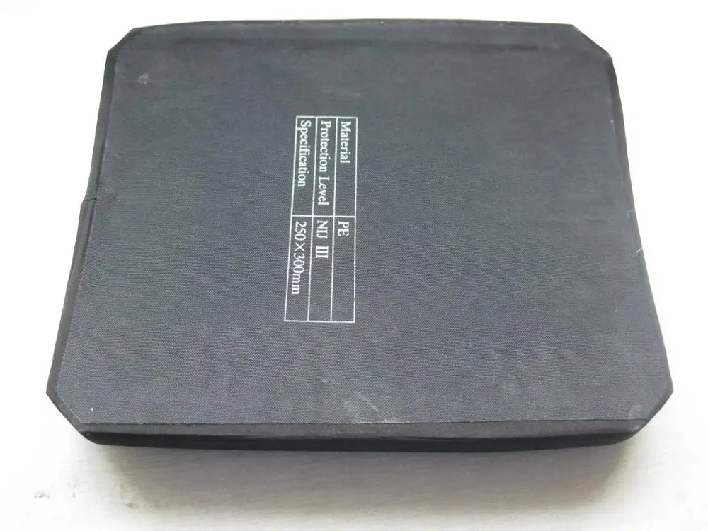 Баллистические противоударные Баллистические пластины-полноразмерная режущая полиэтиленовая жесткая бронированная пластина уровень III + отдельная задняя пластина, 10x12 дюймов