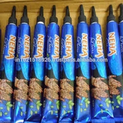 Neha Herbal Fast Henna Mehandi Strong Stable Black Tube Cone 25gm each Paste Natural Henna Mehndi
