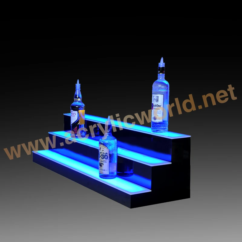 Four Steps, Lighted Bar Shelf, Liquor Bottle Display Rack/led bottle shelf