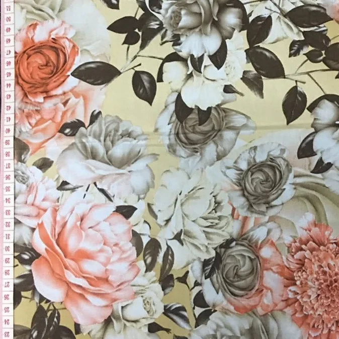 Reactive beautiful floral collection with digital print look