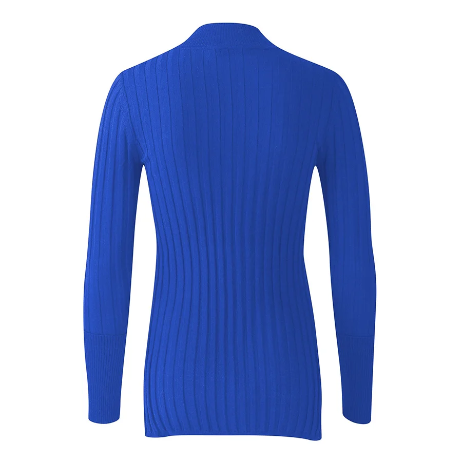 
Women custom skinny fit plain knitted turtleneck jumper 