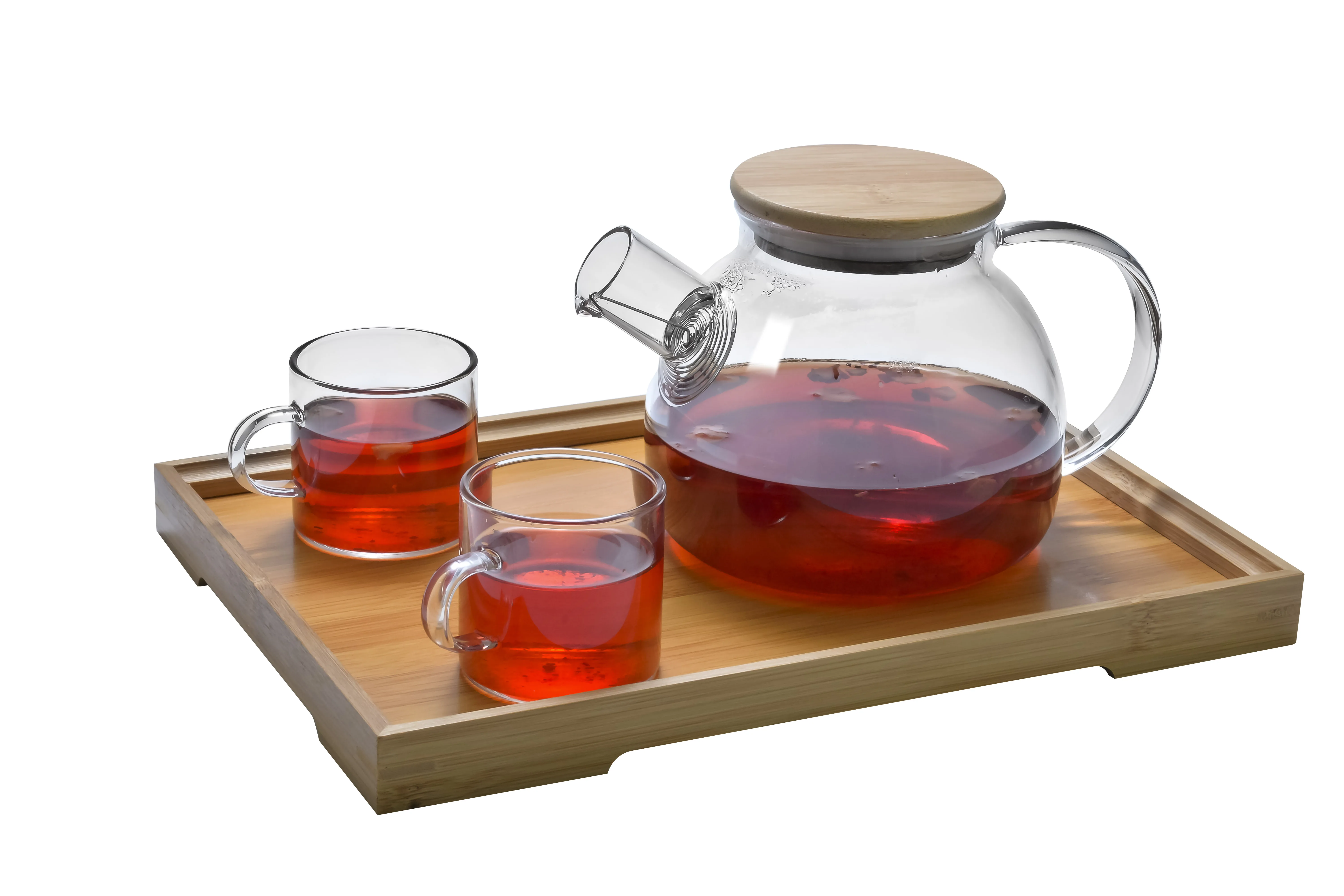 Multifunction Heat Resistant Clear High Borosilicate Tea Maker Glass Teapot