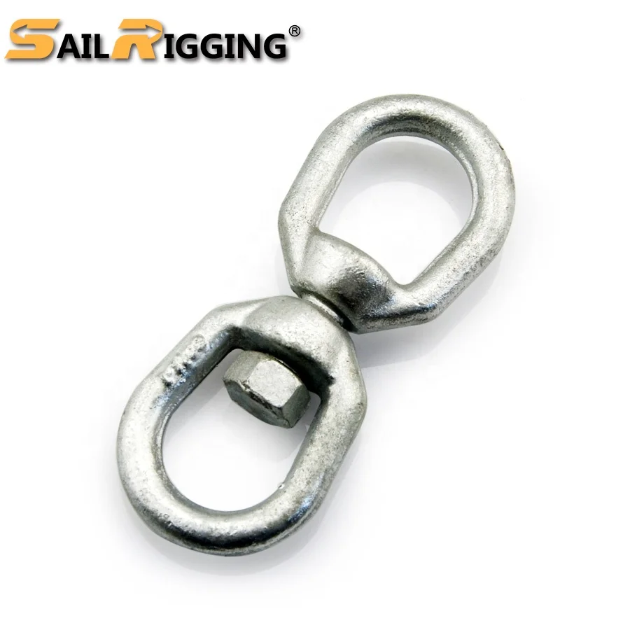 
G402 Us Type Galvanized Carbon Steel Lifting Anchor Chain Swivel with G-402 Eye and Eye 