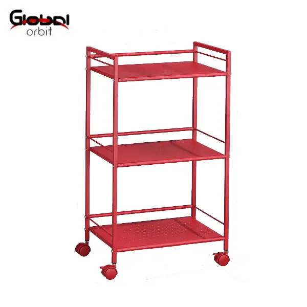 3 Plastic Drawer Black Storage Trolley Cart with Drawer
