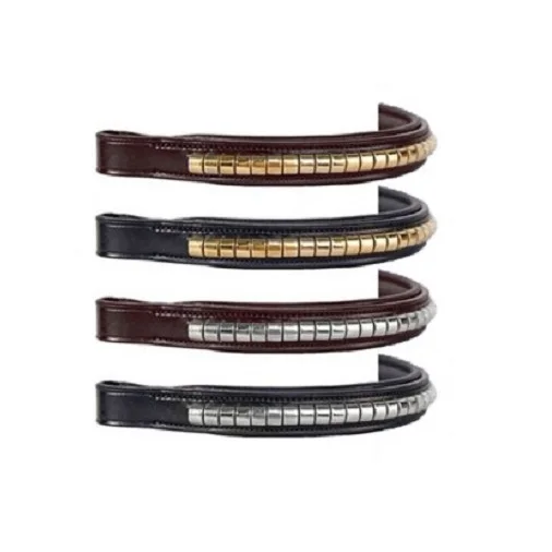 Premium Leather Horse Bridle Bling Brow Band Crystals
