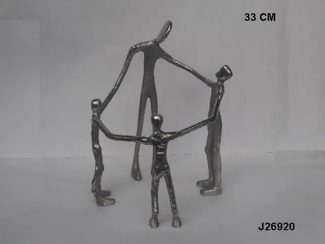 Aluminium Dancing Girl Figurine in White Powder Coating Decorative Metal Sculptures For Home