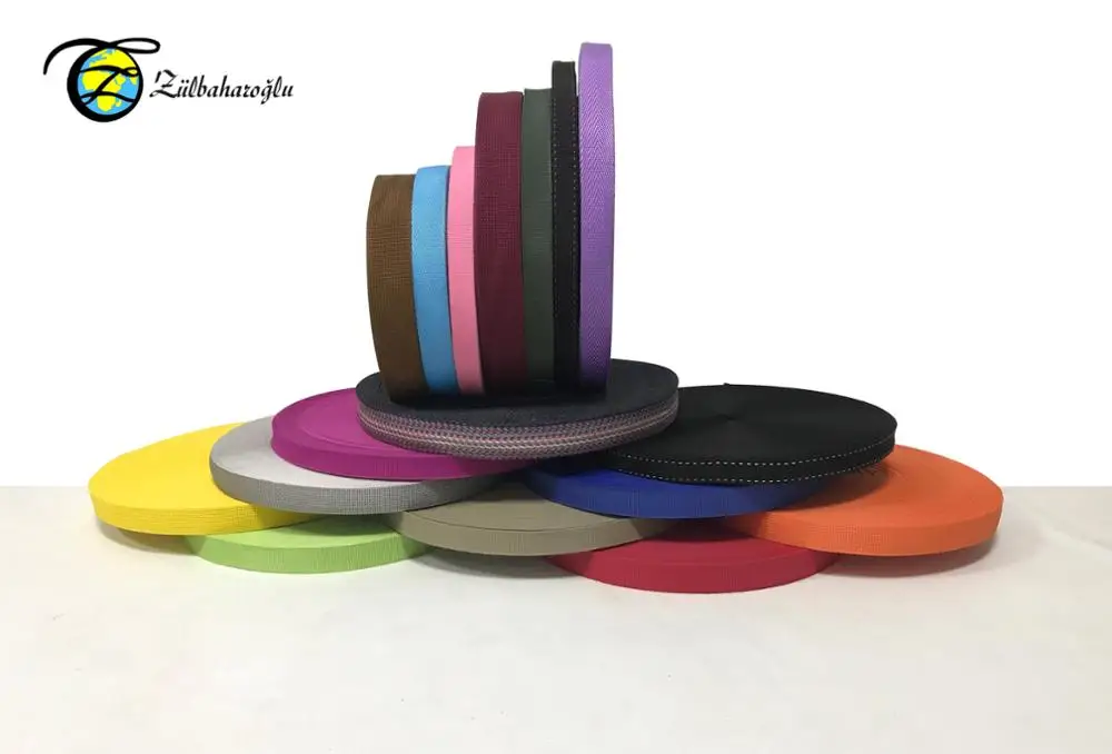 Hot Sale Made In Turkey PP Webbing 10mm To 50mm Webbing Strap Bag Materials Shoes And Garments Use Polypropylene Webbing