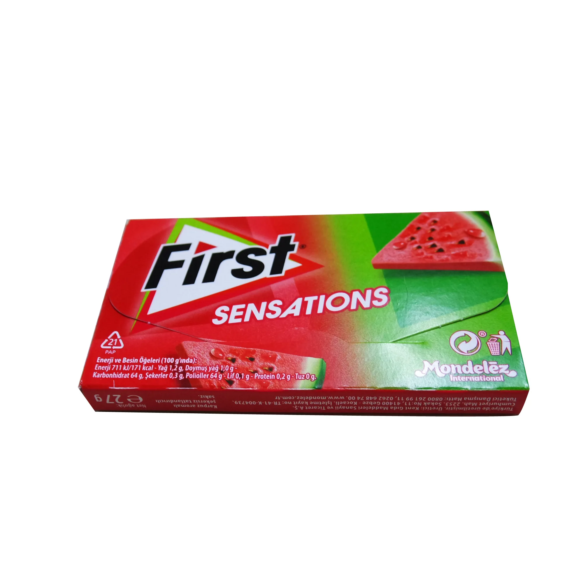 
HALAL FIRST SENSATION CHEWING GUM IN ENVELOPE PACKAGE 