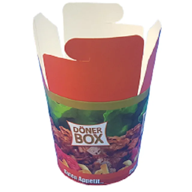 16 oz Disposable Noodle Doner Box Take away Custom Logo Printing Feature Recyclable Kratf Paper Material Wholesale Price