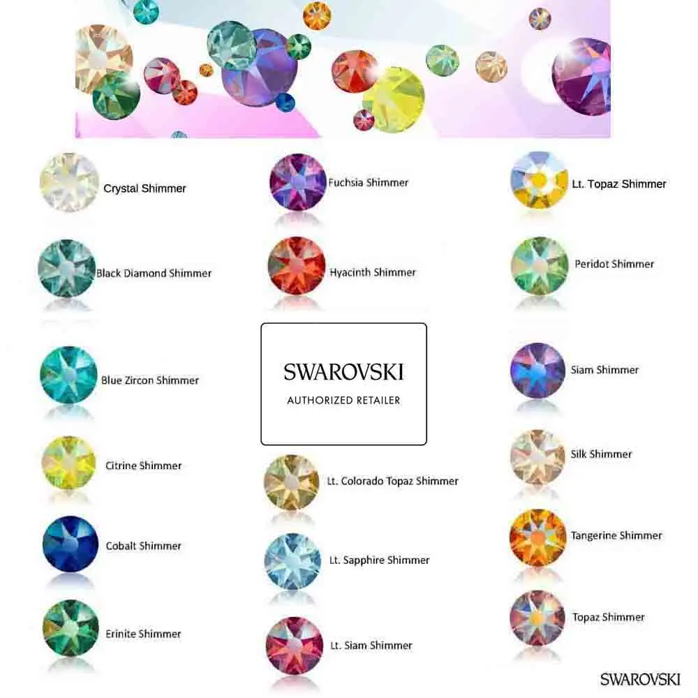 
 Новые Блестящие кристаллы серии Swarovski Elements (без горячей фиксации), стразы с плоским основанием  