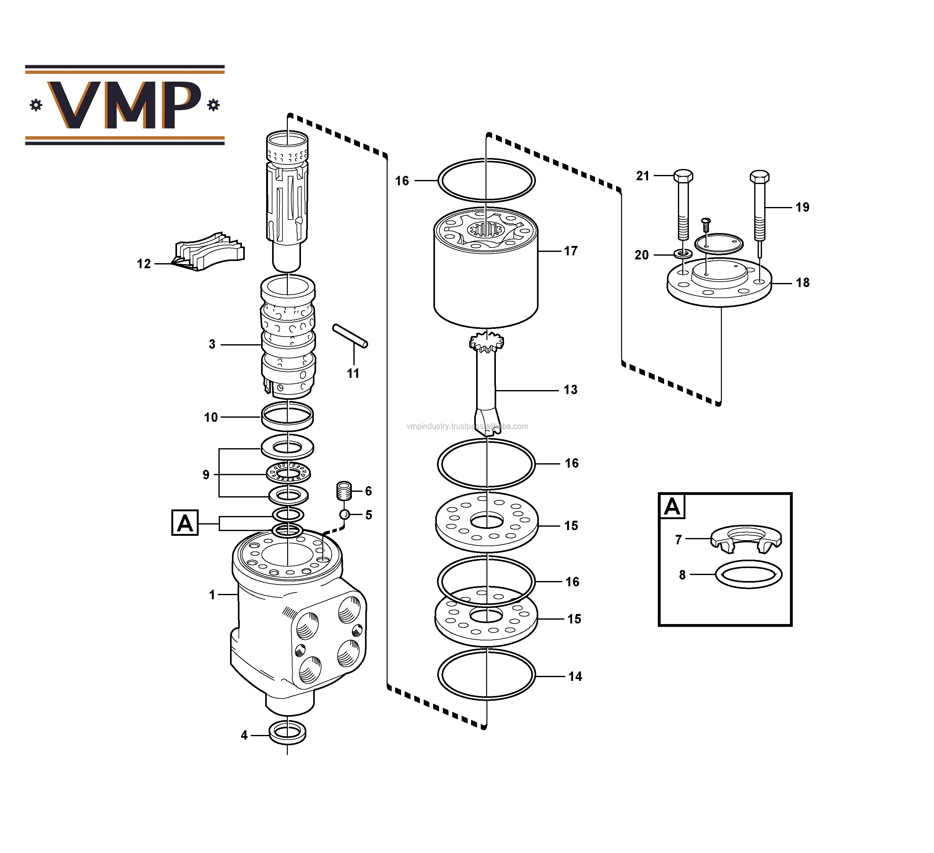 VOE 11716762 - Control Valve for Wheel Loaders L90E, L90E OR, L90F, L110E, L110F, L120E, L120F - OEM High Quality Spare Parts