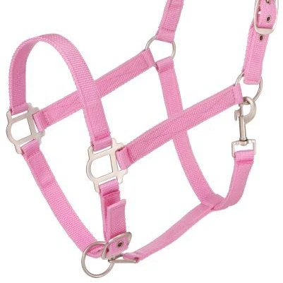 
Pink Nylon Economy Halter Horse Tack Equine 