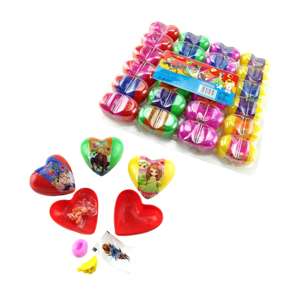 funny heart cartoon shaped toy with candy for wholesales
